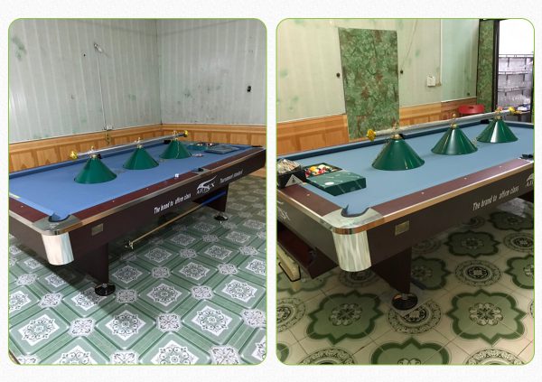 Mua bàn bi a tại Ninh Bình - Billiards Hoàn Thúy lắp 2 bàn bi a 9018 aileex tại Gia Viễn, Ninh Bình