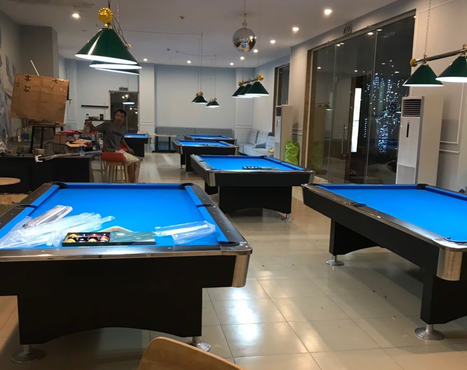 Billiards Hoàn Thúy lắp đặt 6 bàn 9018 Việt Nam tại Long Biên, Hà Nội