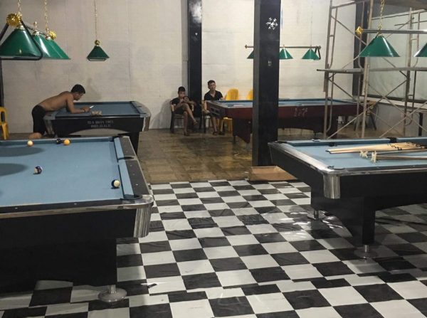 Mua bàn bi a tại Bắc Kạn - Billiards Hoàn Thúy lắp đặt 4 bàn bi a 9017, 9018 tại Sông Cầu, Thành phố Bắc Kạn