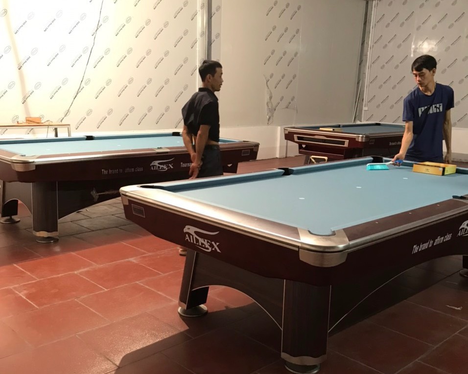 Billiards Hoàn Thúy lắp đặt 3 bàn aileex 9020 tại Mỹ Hào, Hưng Yên