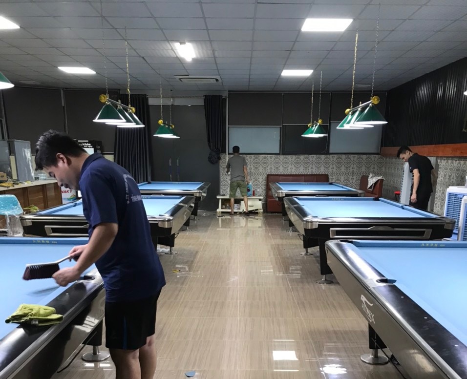 Billiards Hoàn Thúy lắp đặt 6 bàn aileex 9019 tại Hiến Nam, Hưng Yên